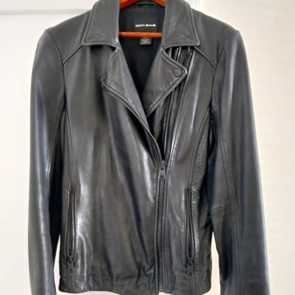 Dkny Jackets & Blazers - DKNY Jeans Leather Moto Jacket